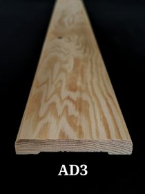 Durų apvadai AD-3, matmenys 12 x 70 x 2200 mm, pušies masyvo, ištisinis