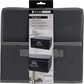 Sulankstoma daiktadėžė, tamsiai pilkos sp., 31 x 28 x 15,5 cm