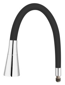 Snapas maišytuvui FERRO Elastico II, lankstus, juodas, W101B-B