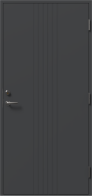 Lauko durys su medine stakta VALGE Iris, dešininės, spalva tamsiai pilka, matmenys 2080 x 980 x 92 mm, A140270087