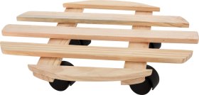 Stovas vazonui su ratukais, apvalus, rudos sp., 35 x 35 x 4 cm.