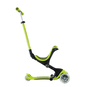 Paspirtukas GLOBBER Go Up Deluxe Lights, laimo žalia, maksimali apkrova iki 20kg, 748-606