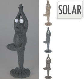 Sodo dekoracija VARLĖ, užsiimanti joga, skirtingų sp., 15 x 11 x 40,5 cm.