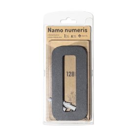 Namo numeris 0, 150 mm, antracito sp, nerūdijantis plienas