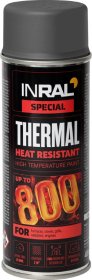 Aerozoliniai dažai INRAL Thermal, RAL 7016, 400ml atsparūs karščiui, pilki