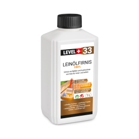 Aliejus medienai LEVEL+ Leinolfirnis, 1 l, linų sėmenų, vidaus ir lauko darbams