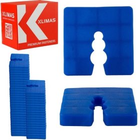 Išlyginimo kaladėlės, 50 x 50 x 8 mm, mėlynos sp., 50 vnt.