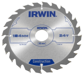 Medžio pjovimo diskas su kietmetaliu IRWIN, 184 mm x 24 T