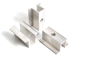 Saulės modulių konstrukcijos vidurinis laikiklis EL-SUN, U24, 10U24, 5 vnt.