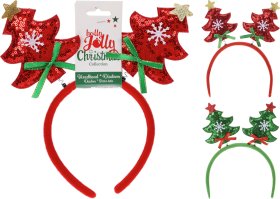 Kalėdinis galvos lankelis Kalėdų eglutė, 2 skirtingos sp.