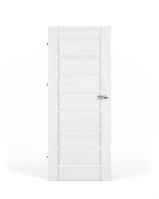 Laminuotos vidaus durys su užlaida VIVENTO PL-02, kairinės, spl. Sibiu White, 2030x744x40 mm