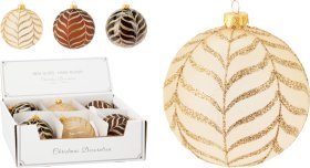 Eglutės žaisliukas, stiklas, 3 skirtingos sp., skersmuo 10 cm