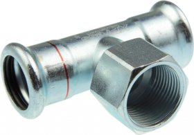 Presuojamas plieninis trišakis su vidiniu sriegiu KAN THERM, 18x1/2''x18mm, 6202823