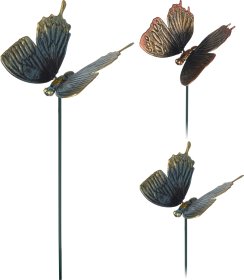 Sodo dekoracija DRUGELIS, įsmeigiama, aukštis 40 cm.