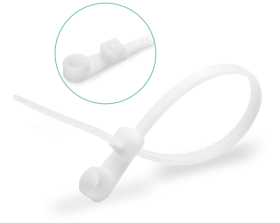 Tvirtinimo dirželiai XIDO, sraigtiniai, 3,6x150 mm, baltos sp., 100 vnt., TDF4X150-W