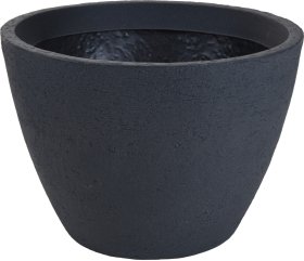 Plastikinis lauko vazonas, ovalus, antracito sp., 79 x 57 cm
