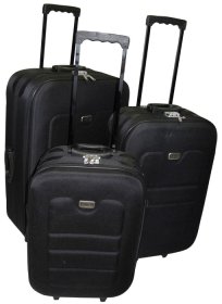 Lagaminas MC3030, juodos spalvos, M 44x20x69 cm, polistieris, su ratukais