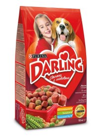 Sausas šunų ėdalas DARLING, su mėsa ir daržovėmis, 10kg