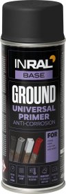 Aerozolinis antikorozinis gruntas INRAL Ground, 400 ml, juodas, RAL9011