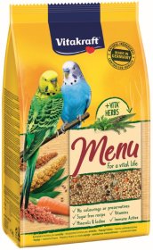 Lesalas VITAKRAFT PREMIUM MENU, visavertis banguotųjų papūgų, 1kg
