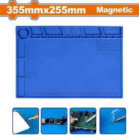 Silikoninis litavimo kilimėlis WADFOW, magnetinis, 355x255x5,5 mm, WWXD1903