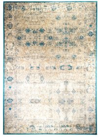 Kilimas ROSSINI, 133 x 190 cm, kreminės, turkio spalvos, polipropilenas, poliesteris, Egiptas