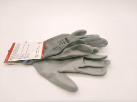 Pirštinės HERVIN, (9)L dydis, pilka spalva, poliesterinės, aplietos poliuretanu, CE, PLP001