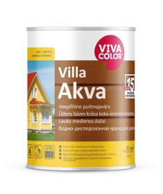 Medinių fasadų dažai VIVACOLOR Villa Akva, 0,9 l, A bazė