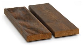 Terasinė lenta, pušis, impregnuota, rifliuota, matmenys 3000 x 120 x 28 mm, ruda spalva, 1 vnt. - 0,36 m2