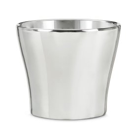 Kambarinis keraminis vazonas, SCHEURICH MIRROR SILVER (808/15), veidrodinio sidabro sp., skersmuo 15 cm.