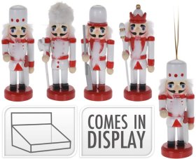 Eglutės žaisliukas Kareivėlis, baltu kostiumu, 4-ių dizainų, 9 cm