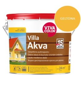 Medinių fasadų dažai VIVACOLOR Villa Akva, 2,7 l, geltonos 502X sp.