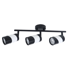 Kryptinis šviestuvas BALTIK GAISMA PRD-G0019-3, S-BK S-WH, 3 x GU10, 385x55x195 mm, baltos juodos sp.