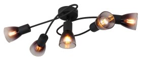 Lubinis šviestuvas GLOBO 54312-5, 5 x E14, 25W, 230V, dūmų sp. stiklas, 580x240x165 mm