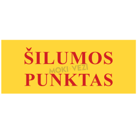 Informacinis ženklas, šilumos punktas, 100 x 300 mm, lipdukas