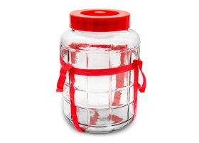 Užsukamas stiklainis rauginimui, 5l, su diržais