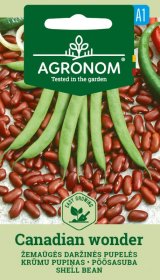 Daržovių sėklos, AGRONOM pupelės daržinės AIŽ. CANADIAN WONDER, 10 g.