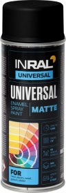 Aerozoliniai dažai INRAL Universal, tamsiai juoda RAL9005, matinė, 400ml