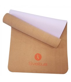 Jogos kilimėlis SVELTUS 1303, matmenys 183x61x0,5 cm, cork/pink