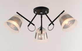 Pakabinamas šviestuvas BALTIK GAISMA K90293/3 Bk/Cr, E27, 3 x 60W, juodos sp., 570 x 210 mm