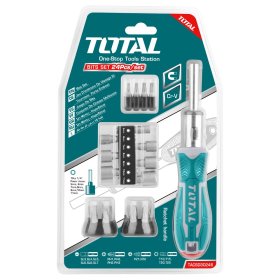 Atsuktuvas su antgaliais TOTAL, terkšlinis, 24vnt, TACSD30246