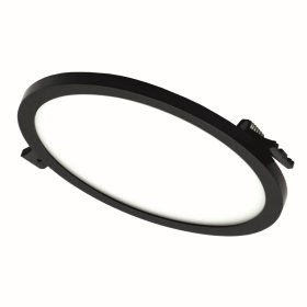 Montuojamas šviestuvas panelė TOPE Split, įl., LED 16W, 3000K, 1168 lm, IP44, pjaunamos skylės matmenys 130 mm, siauras rėmelis, apvali, juodos sp., 6003000082