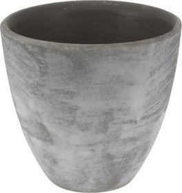 Keraminis lauko vazonas, pilkos sp., 20 x 20 x 19 cm.
