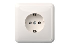 Kištukinis lizdas LIREGUS Delta, 1 vietos, įleidžiamas, baltos sp., su įžeminimu, IKL16-002.Delta/B