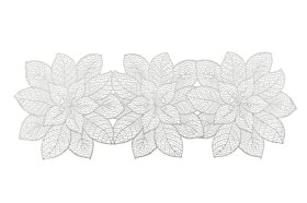 Kalėdinis stalo takelis WINTERIA Glory, 35,5 x 91,4 cm, sidabrinė sp.