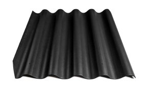 Banguotas lakštas ETERNIT Banga L91, matmenys 875 x 920 mm, juoda spalva