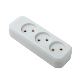 Ilgiklio kaladėlė ELECTRALINE, 3 lizd., be įž., baltos sp., 82115