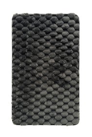 Vonios kilimėlis BENEDOMO, 60 x 100 cm, poliesteris, iš viršaus rifliuotas, tamsiai pilkos spalvos