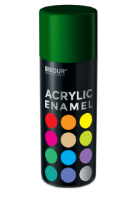 Aerozolinė emalė BIODUR Acrylic, RAL6005, t.žalia, 400ml