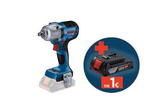 Akumuliatorinis veržliasukis BOSCH Professional GDS 18V-450 HC, SOLO, 18 V, sukimo momentas 250-330-450 Nm, 1/2" griebtuvas, be akumuliatoriaus ir kroviklio, 06019K4000